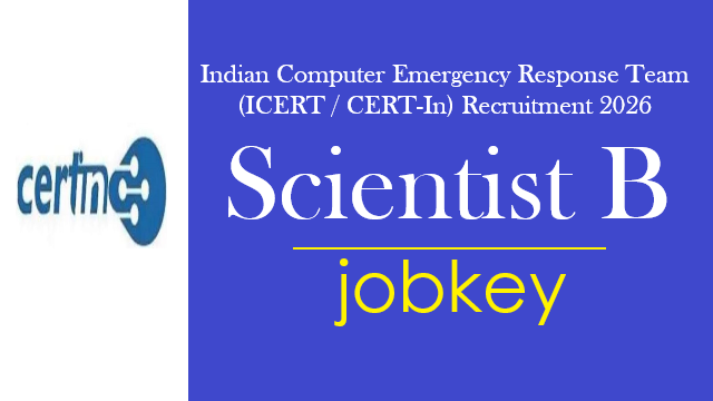 ICERT Scientist B Online Form 2026-jobkey